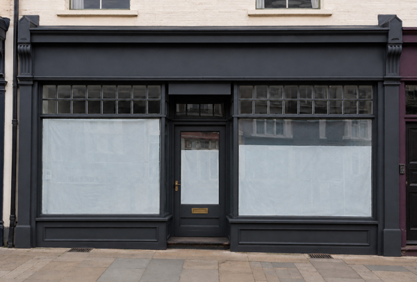 Existing shop front after professional refinishing in Flitwick