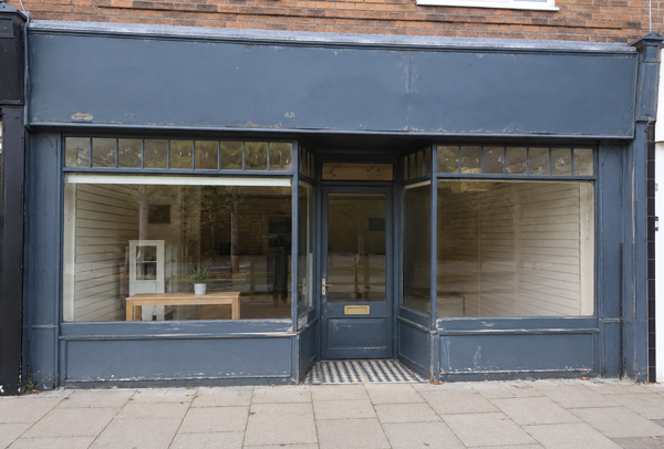 Shop front before painting in Daventry