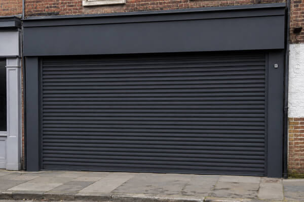 Restored roller shutter after professional spraying in Letchworth Garden City