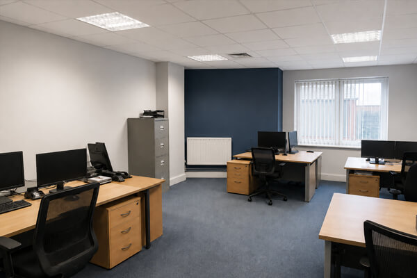 Office after a professional workplace refresh in Hitchin