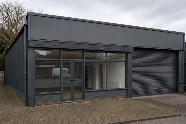 Business premises after commercial spray finishing in Hitchin