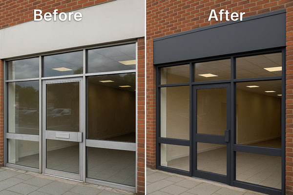 Door frame painting on unit in Shefford