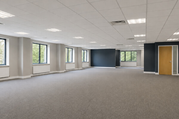Modernised office interior after painting in Daventry