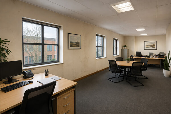 Office before painting in Daventry