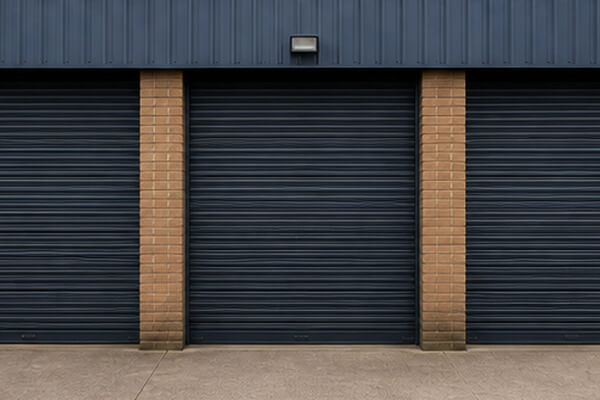 Factory roller shutter door after painting in Flitwick