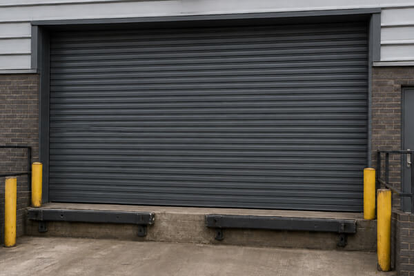 Loading bay shutter door after painting in Flitwick