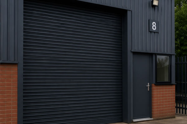 Commercial property after roller shutter door refurbishment in Wolverton
